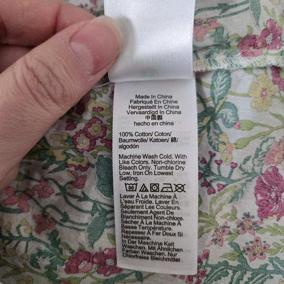 J. Crew Liberty Of London Fabric Floral Smocked Midi Dress Size 8 - Picture 6 of 6